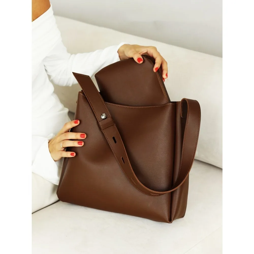 

2 шт. новая сумка через плечо женская сумка женская сумка простая сумка универсальная сумка-ведро большой вместимости ретро модная большая сумка