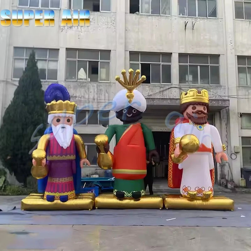 

Customizable fairy tale model giant gold inflatable king character for kids