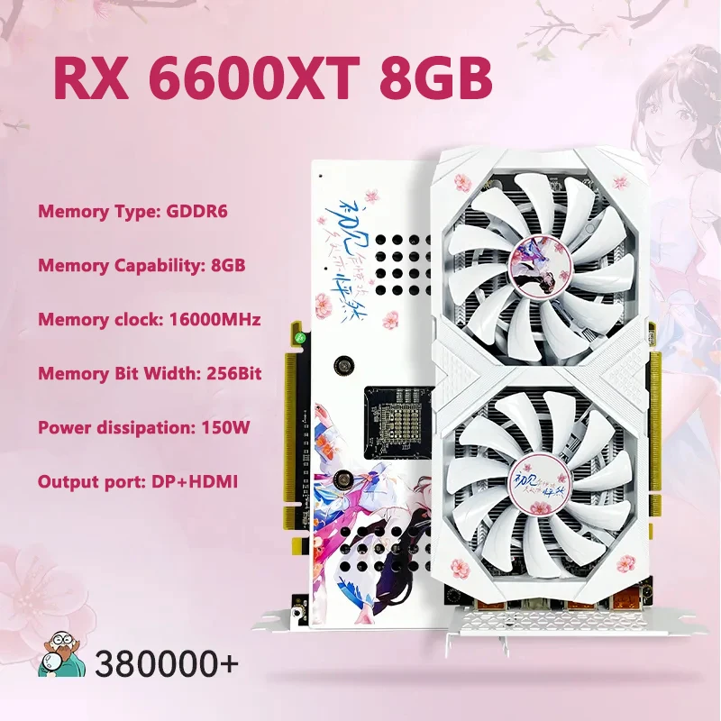 2023 New lotorasia Radeon RX6600XT 8GB Graphics Card GDDR6 PCI Express x16 3.0 video gaming graphics card external graphics card
