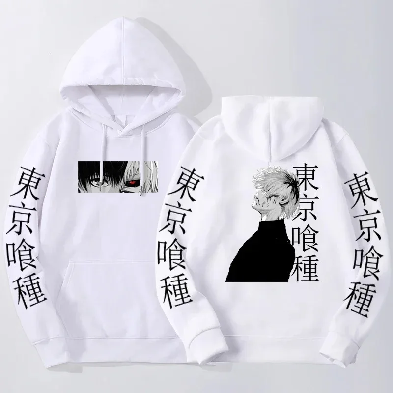 Tokyo Ghoul Ken Kaneki HoodieAnime Pullovers Casual Hip Hop Streetwear Printed Graphic Tops 2024