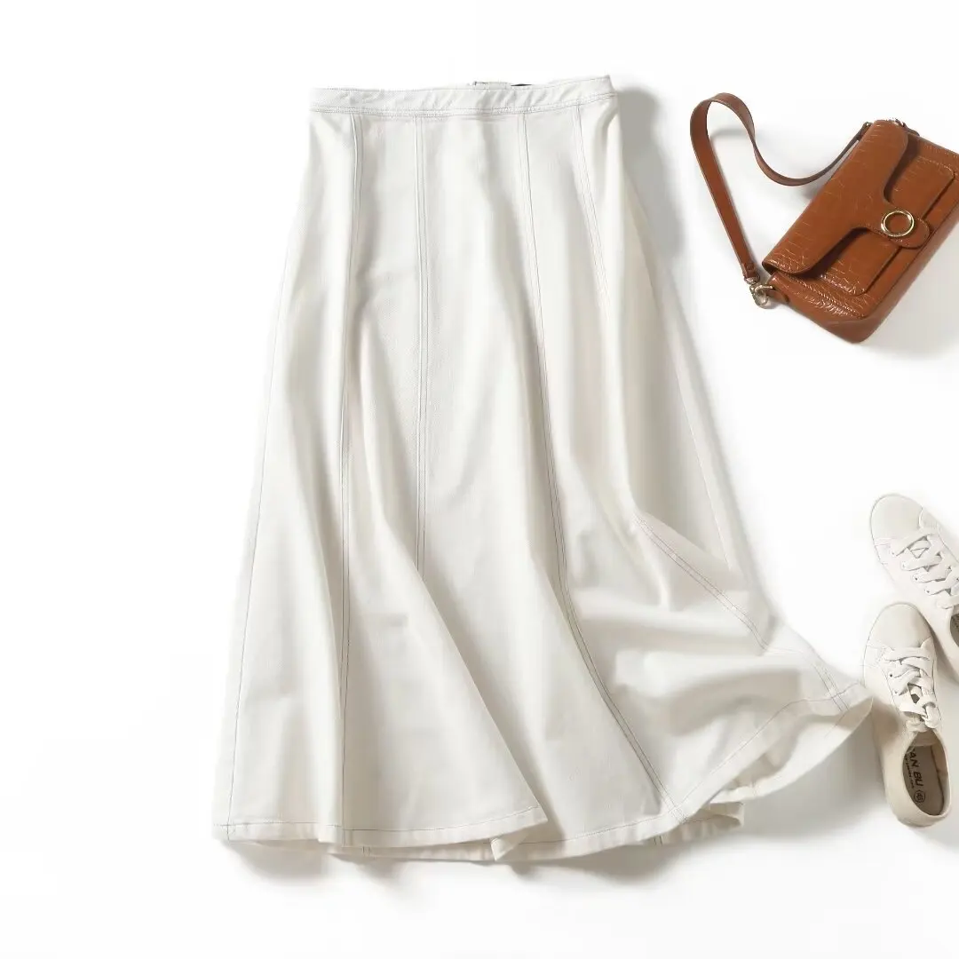 

Женская юбка с завышенной талией, винтажная Повседневная шикарная юбка для женщин, лето 2023