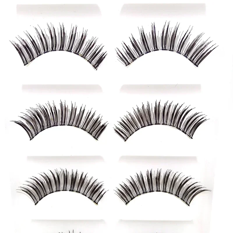 5 par/set de pestañas postizas cruzadas naturales de estilo japonés, múltiples tipos opcionales, herramientas de maquillaje de ojos, juego de pestañas de moda