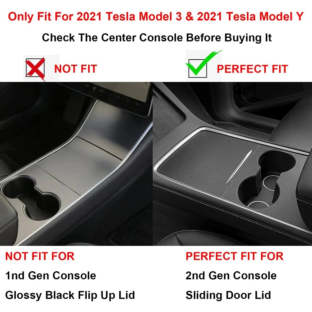 YZ For Tesla Model 3 Model Y 2021-2023  Center Console Organizer Car Tesla Car Armrest Hidden Storage Box Interior Accessories