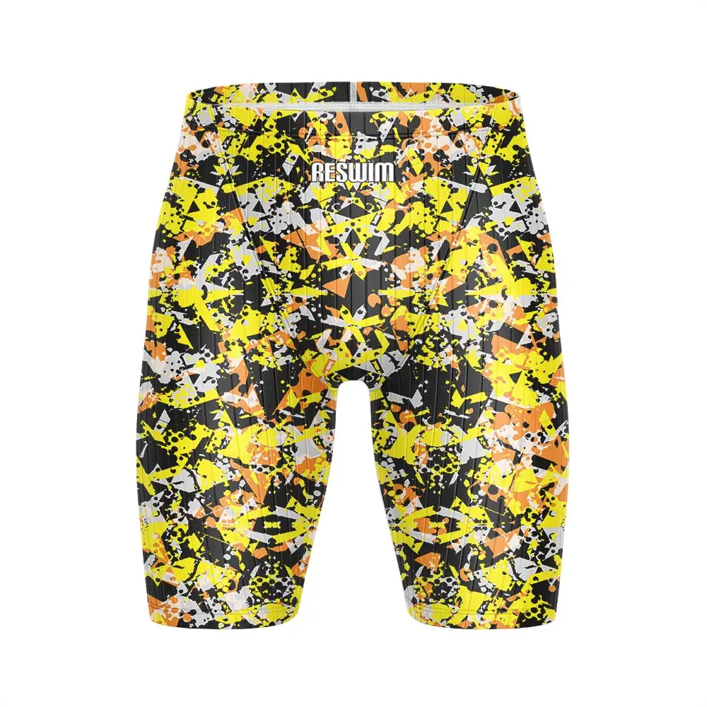 Summer Men's Swim Jammers Swimsuit Short Endurance Athletic Training Swimsuit Beach Swimming Trunks Swimwear Tights Surf Shorts