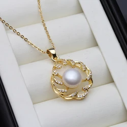 2023 New Natural Pearl Pendant For Woman,Trendy Freshwater Pearl Necklace Mother Gift