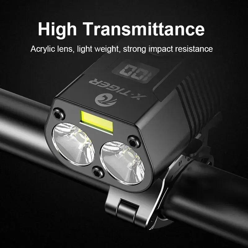 X-TIGER Bike Light Rainproof With Power Bank Rechargeable LED Lamp 4000mAh MTB Front Lamp Headlight Aluminum Bicycle Light