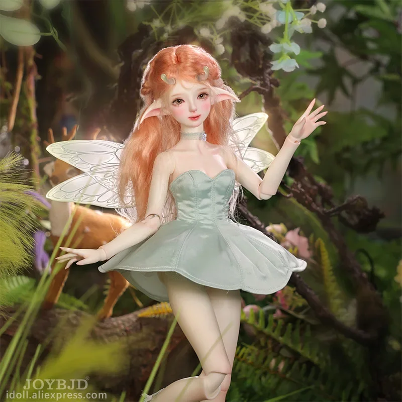 

Fantasy Angel Tsuki 1/4 Bjd Doll LDS Daphne Body Small Forest Elf Of Transparent Wing And Tentacle Resin Doll