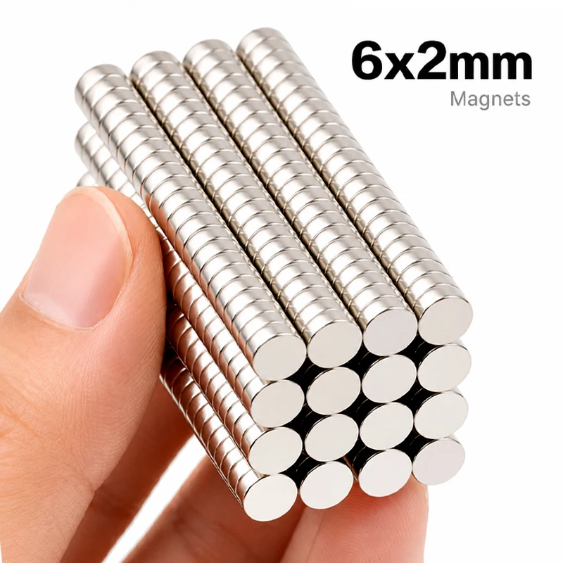 6x2mm Super Strong Neodymium Magnet Round Powerful Magnetic 