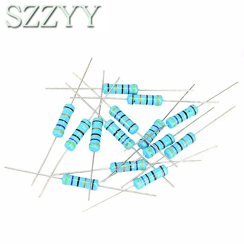 20 Buah 1W Resistor Film Logam 1% 1R ~ 1M 2R 10R 22R 47R 100R 330R 1K 4.7K 10K 22K 47K 100K 330K 470K 1 2 10 22 47 100 330 ohm