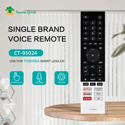 Voice Remote Control  Suitable For Toshiba 75C350KN CT-95024 CT-95027 CT-95028 CT-95021 4K Ultra HD Smart LED TVs