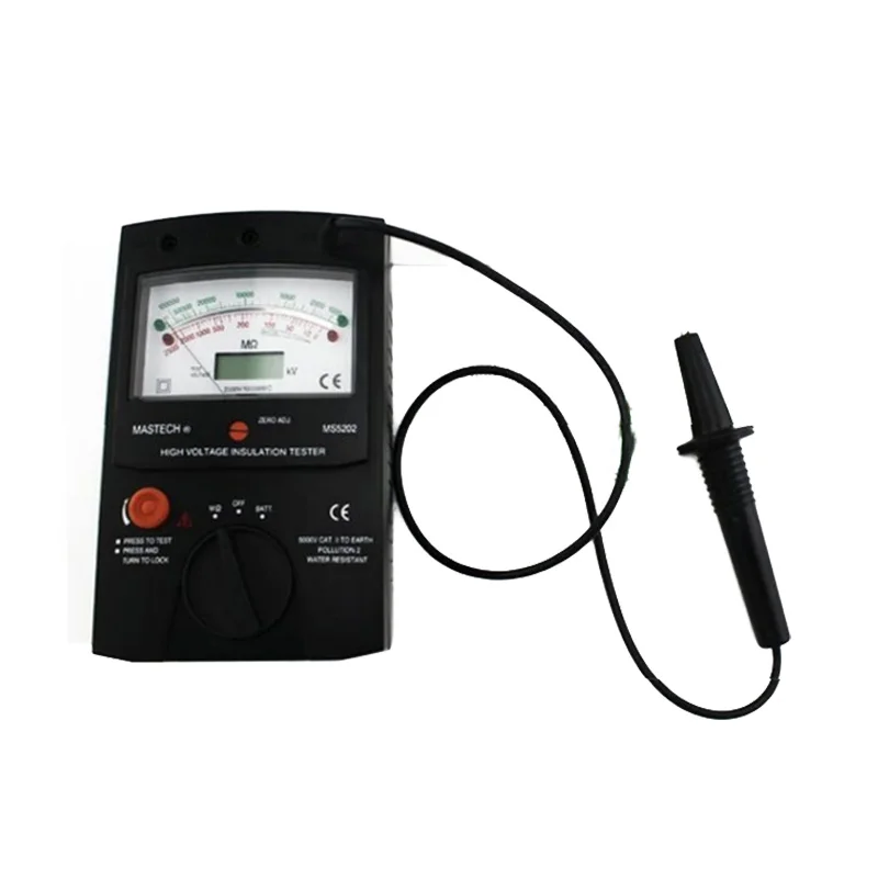 MASTECH MS5202 2500V Digital/Analogue Pointer Insulation Resistance Tester Max to 100000Mohm - view 5