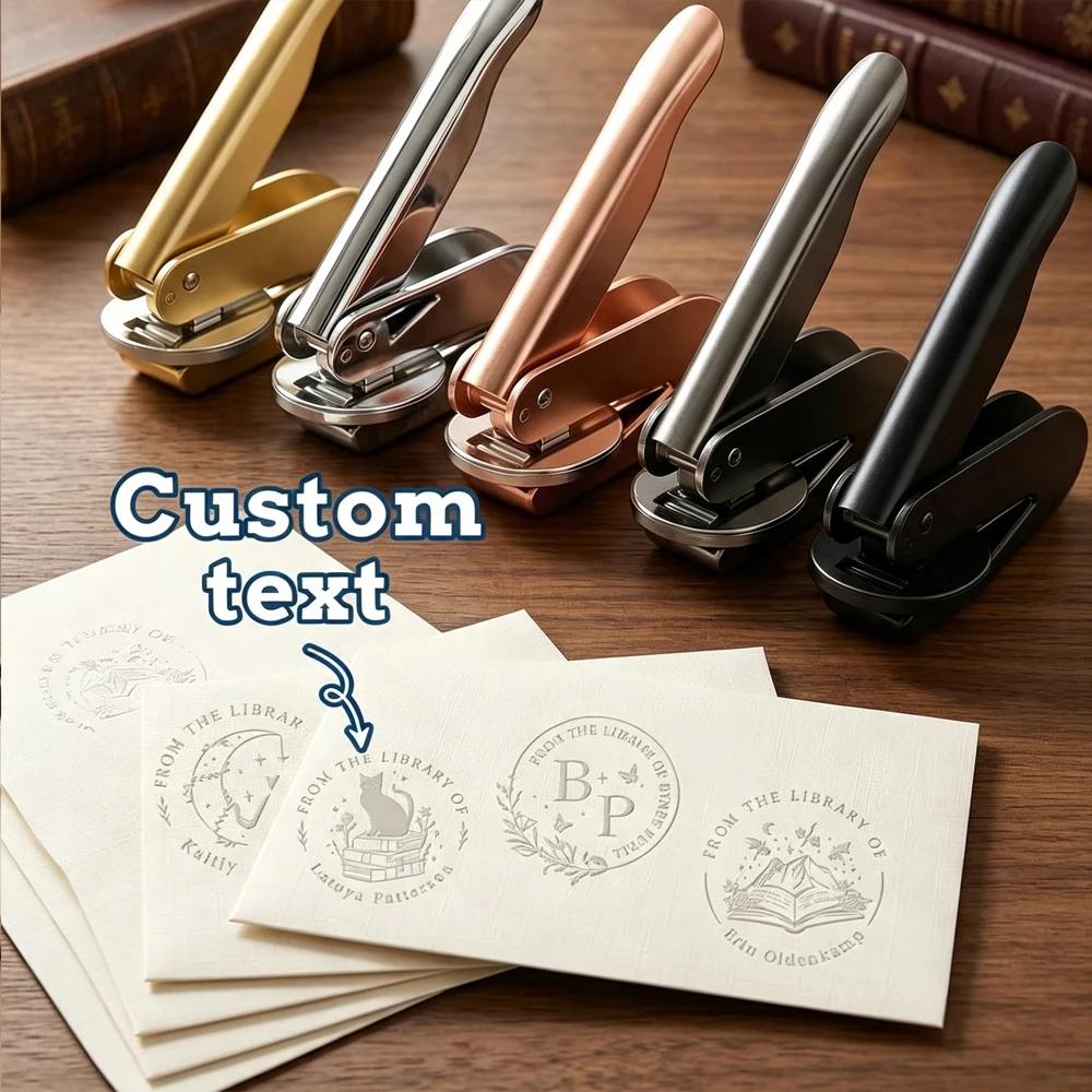 Custom LOGO Wedding Embosser Stamp Personalized Embossing Seals Customization for Letter Head Wedding Envelope Graduation Decor