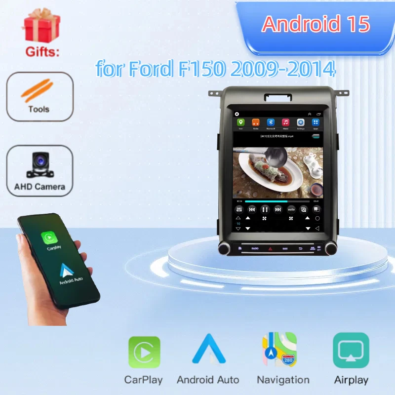 

Carplay Car Radio for Ford F150 2009-2014 Android 13 Vertical Screen Multimedia Player with GPS Navigation Stereo Head Unit
