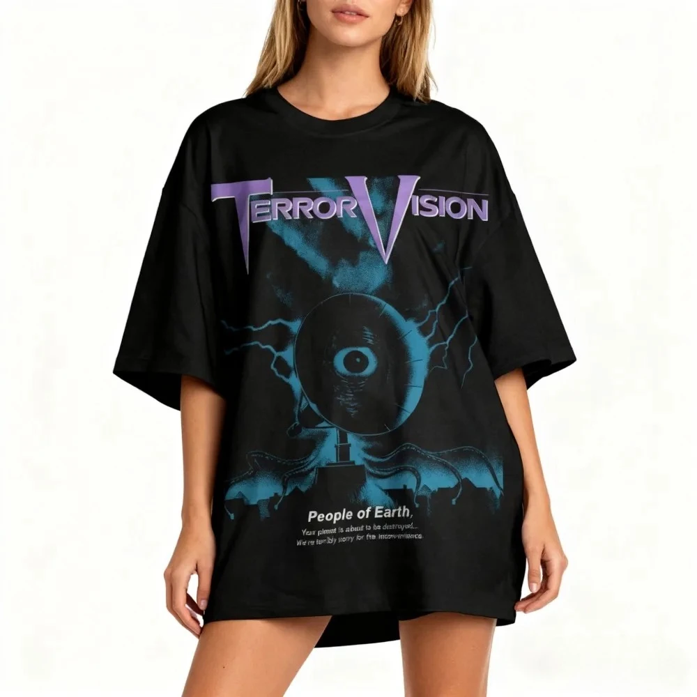 تي شيرت فيلم رعب TerrorVision 1986 قميص رعب 80 قميص رعب للأولاد المفقودين إعادة الرسوم المتحركة Frankenhooker Creepshow عودة الميت المعيش #1