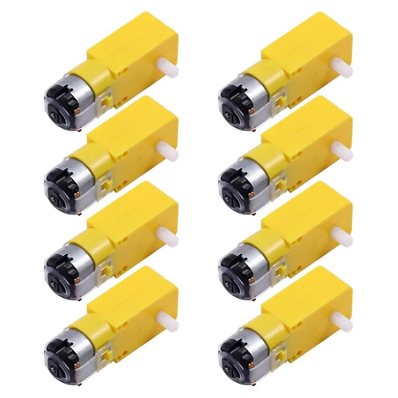 8Pcs DC3V-6V DC Geared Motor, For Aircraft Toys/Robotic Body/Four-Wheel Drive Toy Car, Double Axis 1:48