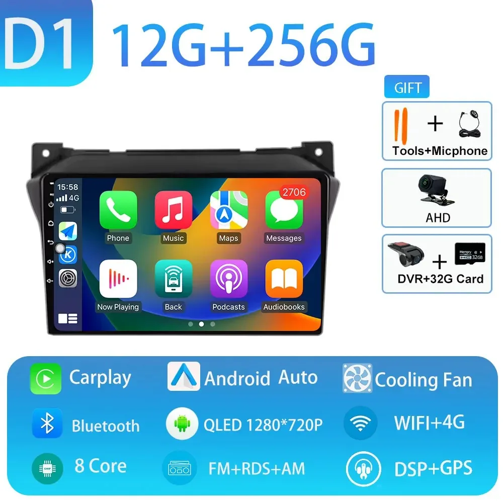 Android 15 Autoradio 360 Camera GPS Navigatie Multimedia Video Player Carplay Auto DSP RDS Voor Suzuki Alto 2009 2010-2016 2017