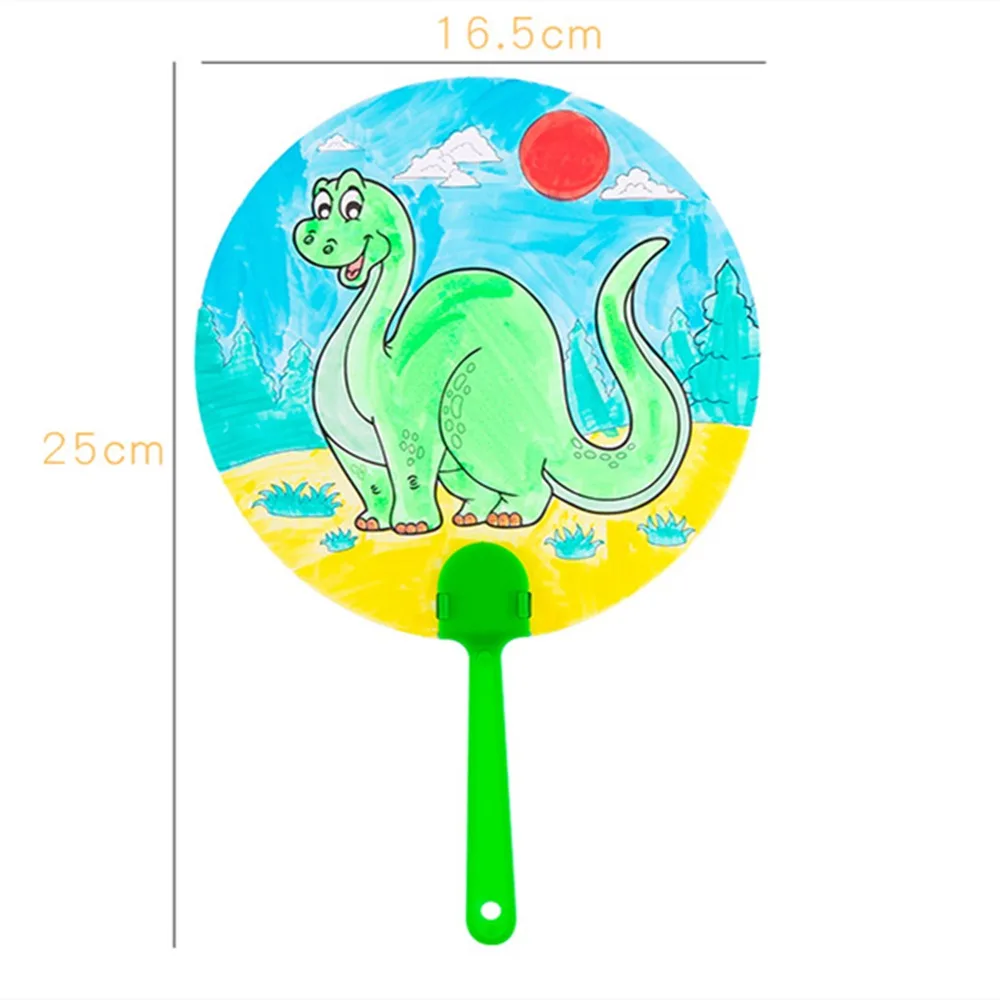 10-30 Pcs Cartoon DIY Painted Graffiti Fan Kids Birthday Party Anniversary Wedding Guest Gift Back To School Kindergarten Gift
