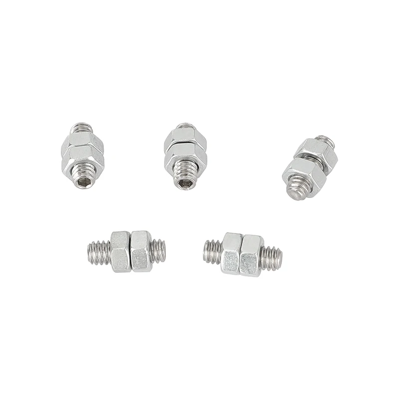 CAMVATE كاميرا تلاعب عرافة المقبس نكش المسمار مجموعة 1/4 "-20 الخيوط مسمار مع قفل المكسرات الصلب المصنوعة لملحقات التصوير 5 قطعة