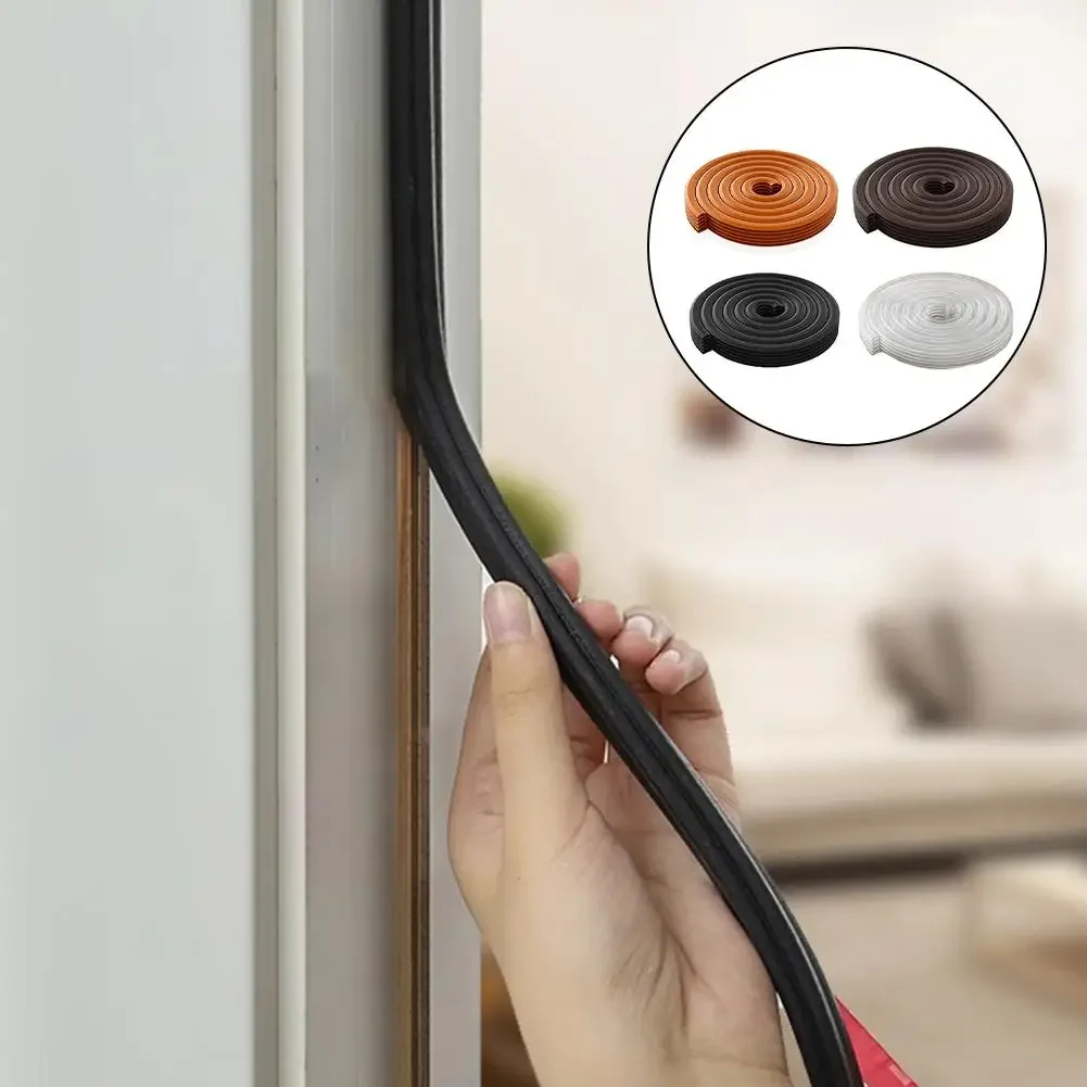 Flexible Silicone Door And Window Seal Strip Windproof Soundproof Tape 6m Home Improvement Sealing Strip