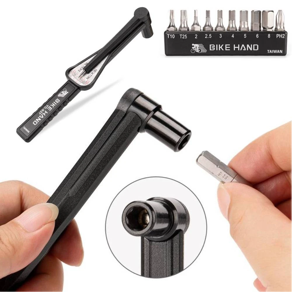 Hand Pointer Type Torque Wrench 2-10 N.M Adjustable Torque Tool Bicycle Repair Tools Allen Key / Screwdrivers Cycling Tools