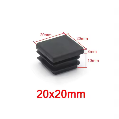 Square Plastic Black Blanking End Caps Furniture Leg Tube Pipe Inserts Plugs Bung Decorative Dust Cover 20x20mm-40x40mm - Image 11