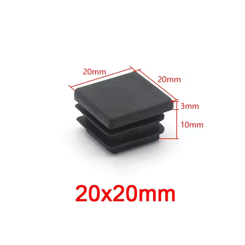 Square Plastic Black Blanking End Caps Furniture Leg Tube Pipe Inserts Plugs Bung Decorative Dust Cover 20x20mm-40x40mm - Image 11