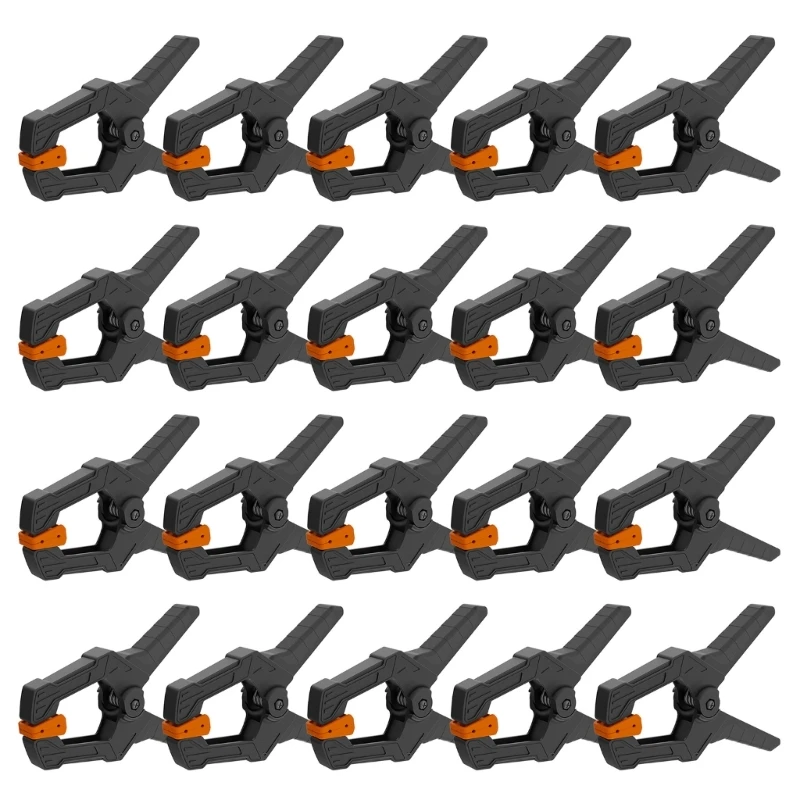 20pcs Woodworking Spring Clamp Adjustable Jaw Plastic Fixing Middle Frame Bracket Clamping Pliers Easy to Install D0LD