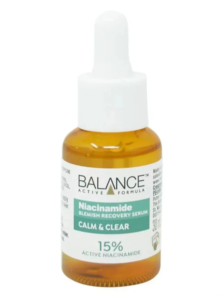 UK BALANCE 15% sueros de niacinamida 30ml blanquean el cuidado de la piel Facial calmante antioxidante Control de aceite contracción de poros Reduce las marcas de acné