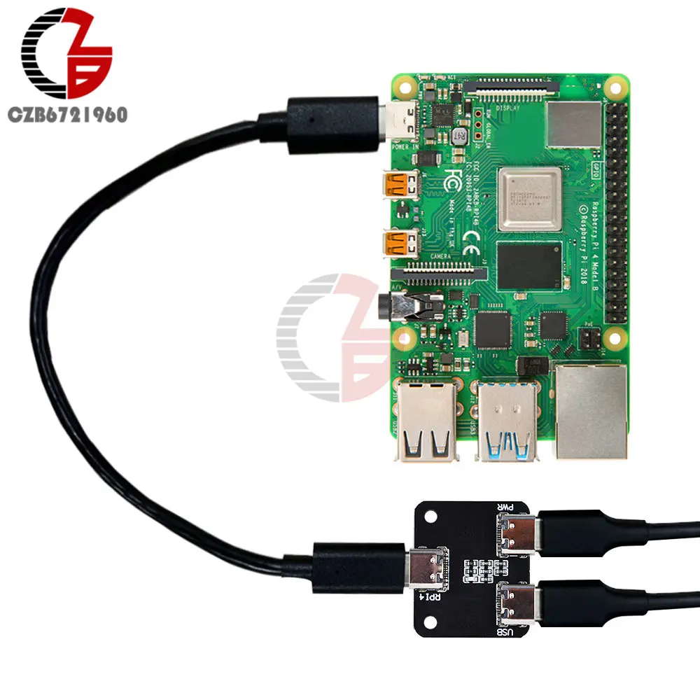 USB Power Splitter for Raspberry Pi BliKVM PiKVM KVM Type-c Interface Power Distributor for Raspberry Pie 4 Usb 1/2 Module