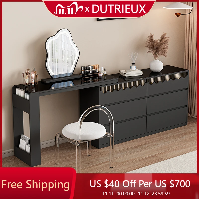 

Drawers Modern Vanity Table Bedroom Makeup Chair Women Dressing Table Living Room Bedside Mesa De Maquillaje Home Furniture