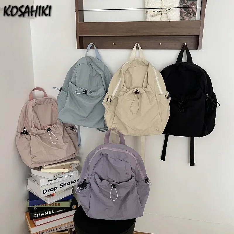 High-capacity Students Casual All Match Schoolbags Y2k Aesthetic Trendy Grunge Rucksacks Korean Simple Fashion Preppy Backpacks