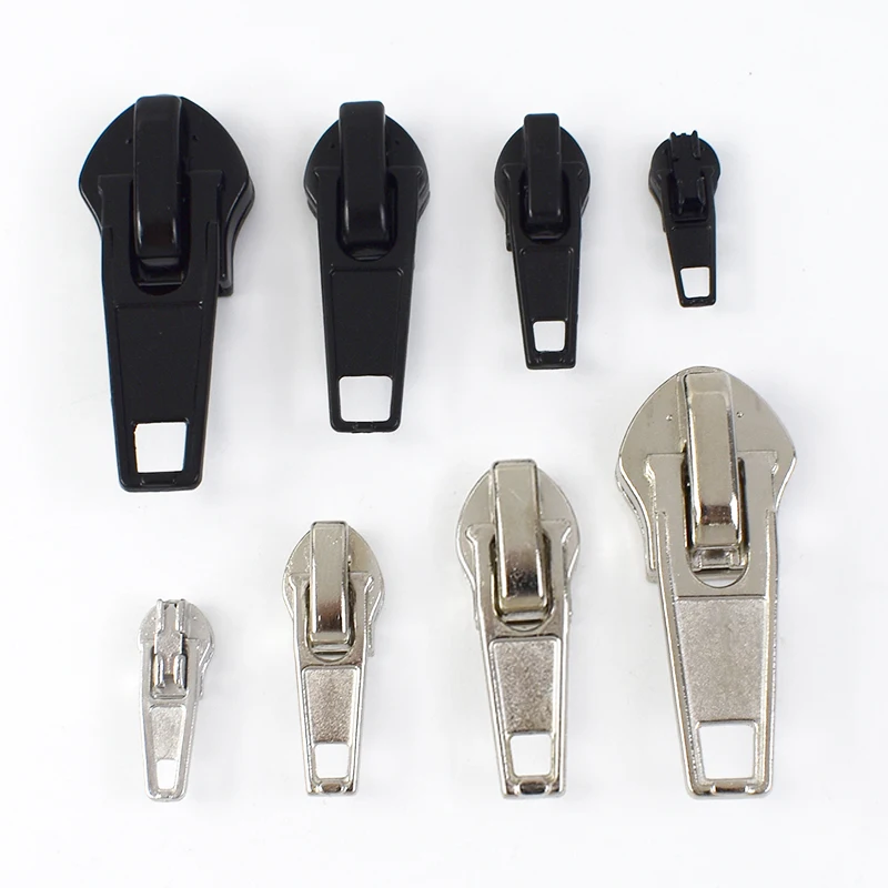 

50/100Pcs Meetee 3# 5# 8# 10# Zipper Sliders for Nylon Zippers Pants Jeans Closure Zip Head Bag Garment Zips Pullrs Accessories