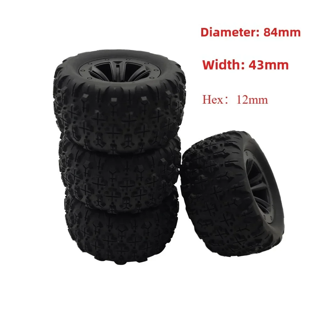 

4 шт. шины, колеса для SCY 16101 16102 16103 Pro MJX Hyper Go 14210 16210 1/12 1/14 1/16 1/18 RC Monster Truck Upgrade