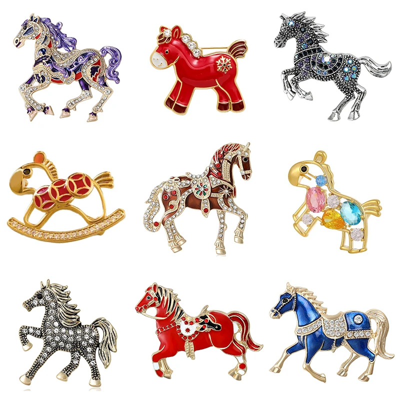 Punk Horse Brooch F…