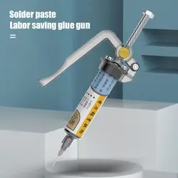 Labor Saving Repair Tools Alloy Steel Tube Piston Solder Paste Booster Manual Syringe Propulsion Tool Plunger Dispenser