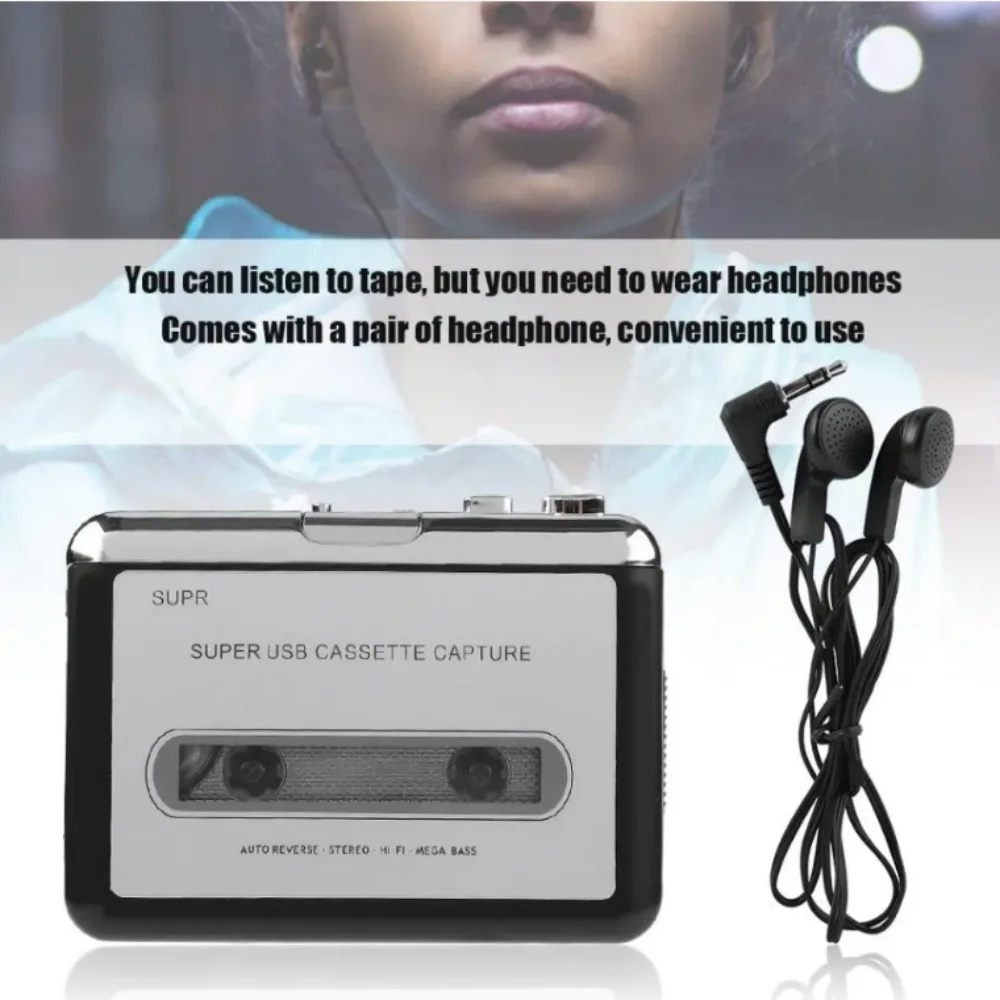 Cassette Player USB Cassette to MP3 Converter Capture Audio Music Player Tape Cassette Recorder