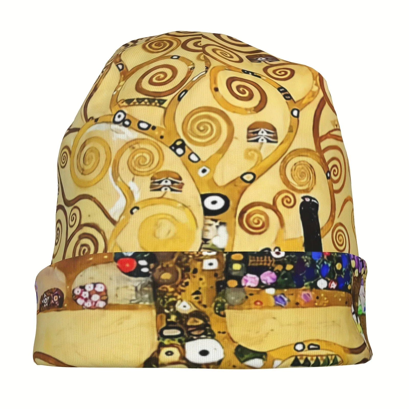 Hat Tree Of Life Stoclet Frieze Fashion Caps For Men Women Gustav Klimt Oil Paniting Skullies Beanies Ski Caps Cotton Bonnet Hat