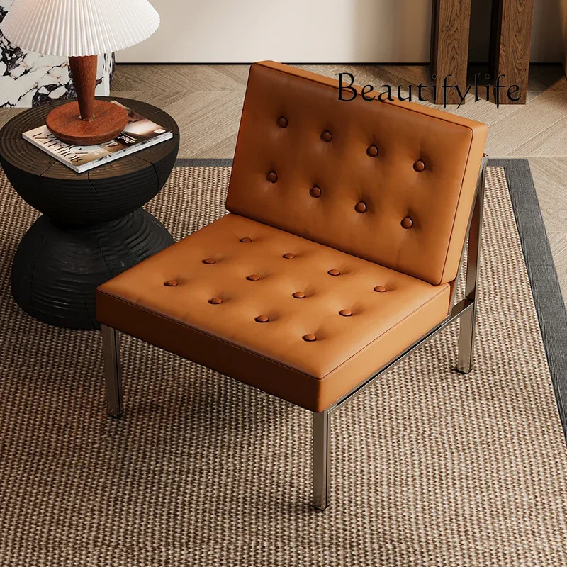 バウハウス シングルチェア デザイナー リビングルーム シンプル ソファチェア クリエイティブ ステンレススチール ラウンジチェア