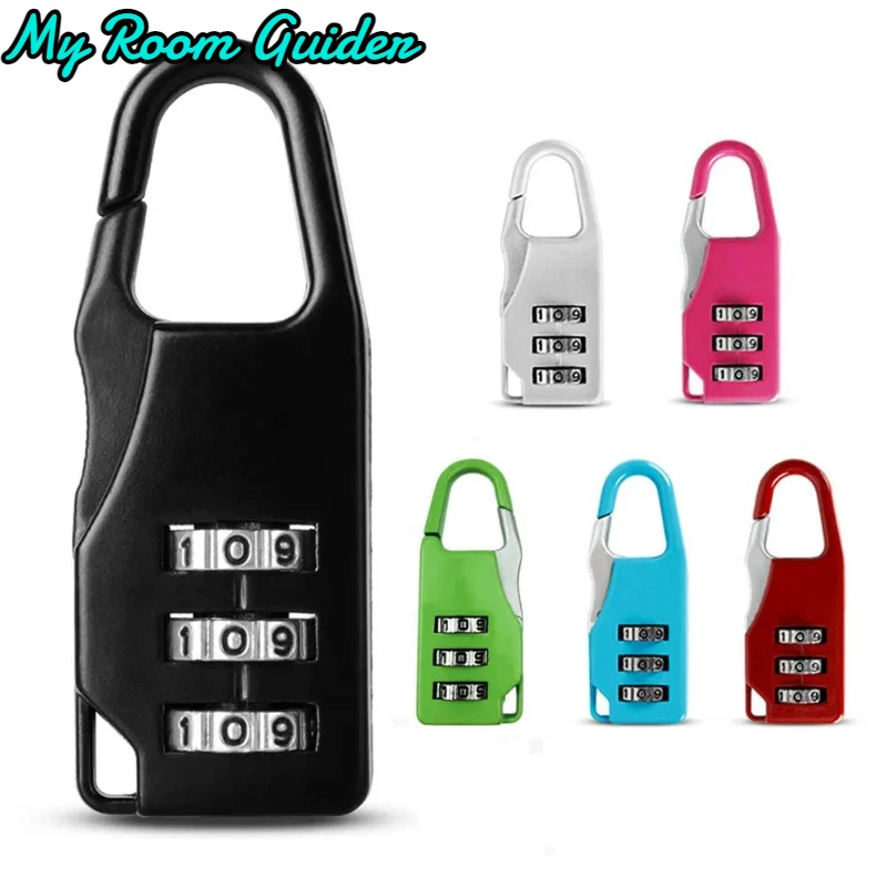 Mini Dial Digits Code Number Password Combination Padlock Safety Travel Security Lock for Luggage Lock Padlock Gym