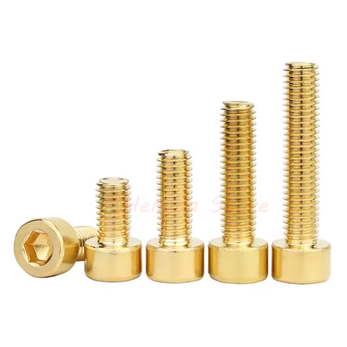 Brass Hex Socket Cap Head Screws M2 M2.5 M3 M4 M5 M6 M8 M10 M12 DIN912 Brass Allen Key Head Screw Bolts L=4-60mm Full Thread