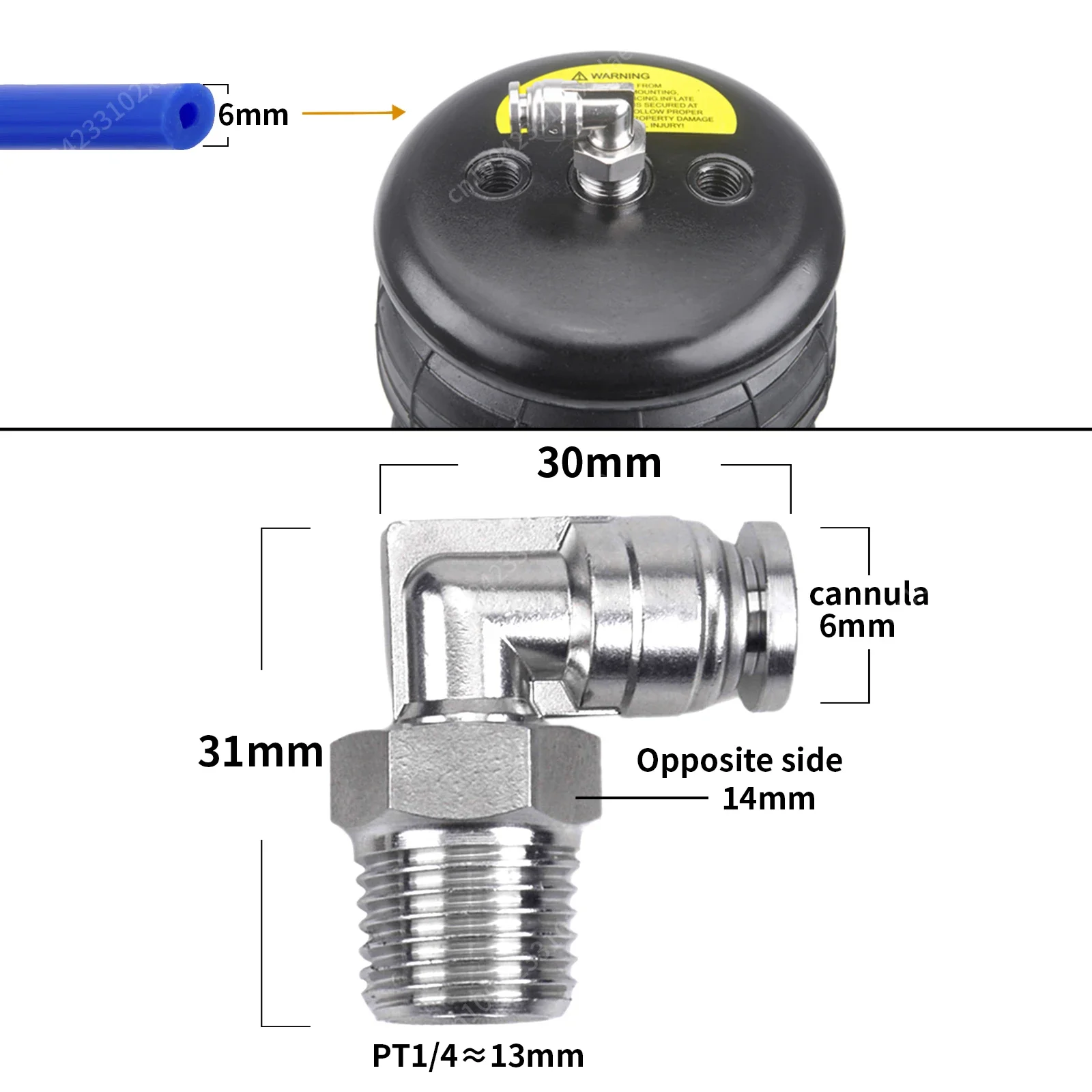 NewNew 2 قطعة 3E2200 الروتاري المموج الأنابيب موصل سريع SS304 الأسنان 1/4 الموضوع ثلاث عجلات تعليق أجزاء مع المطاط الهواء Li