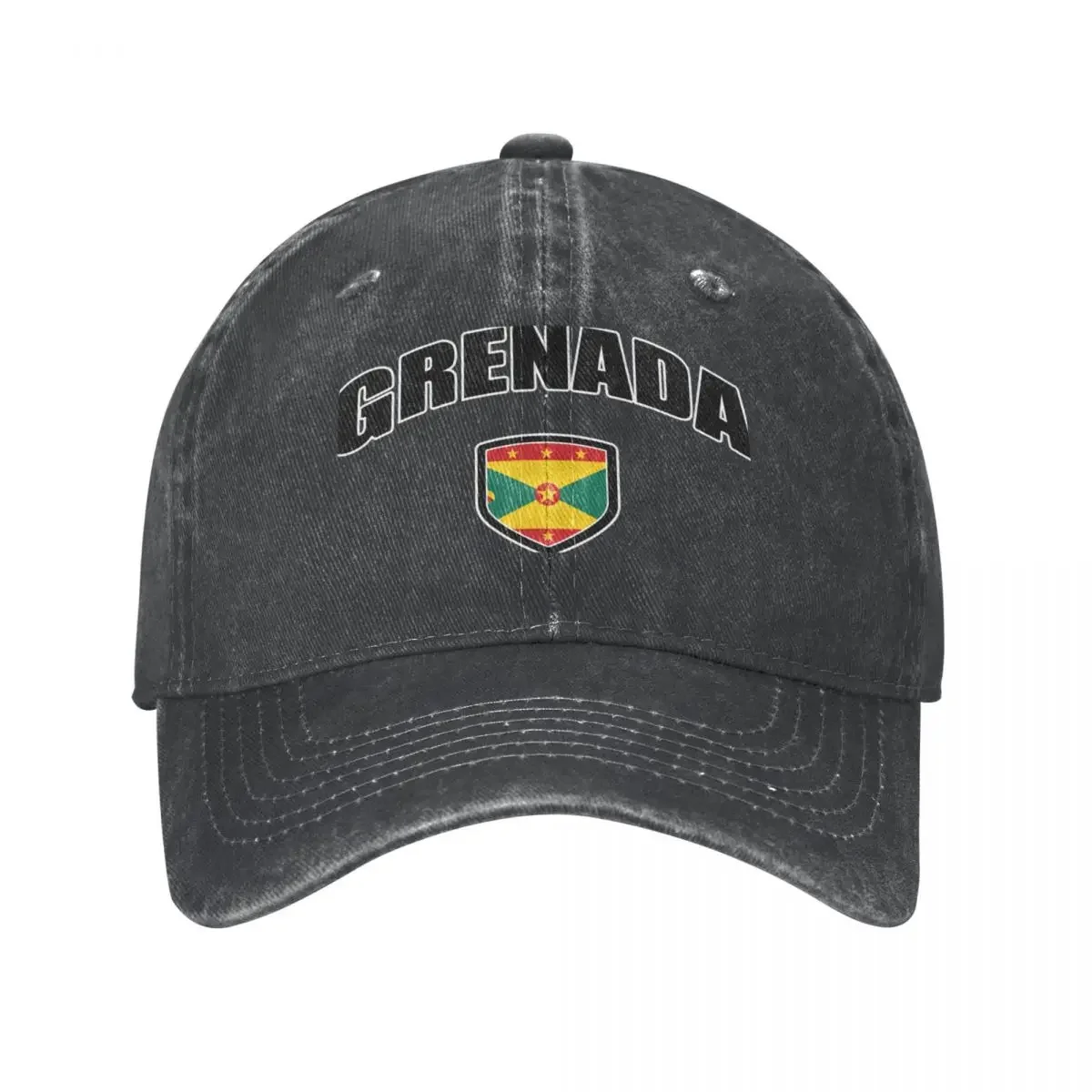 Grenada Sport With Patriotic Flag Shield Cowboy Hat Designer Hat summer hat Women's Hats For The Sun Men's