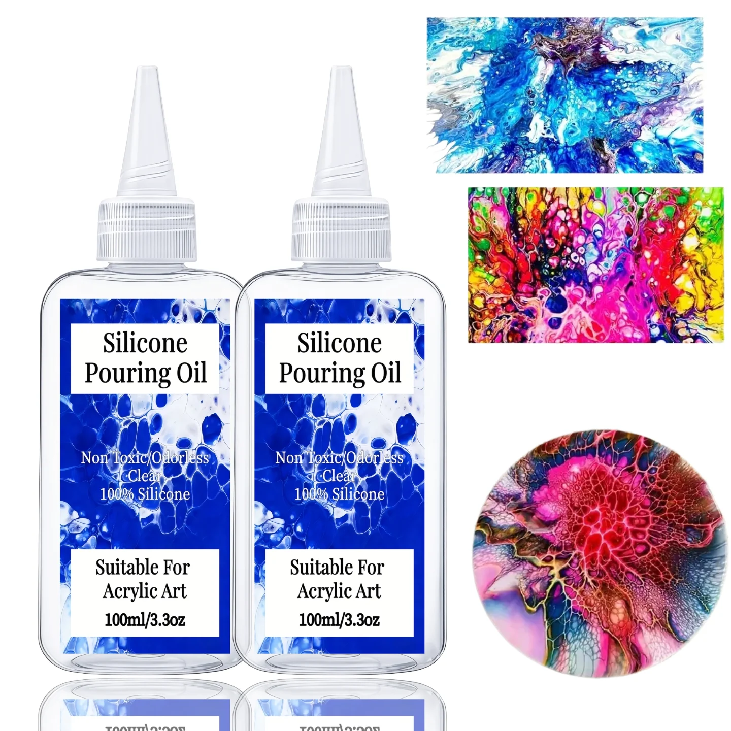 Silicone Pouring Oil | Acrylic Paint Pouring Oil for Special Cells Creation, Cell Activator Pure, Non-Toxic, Odorless