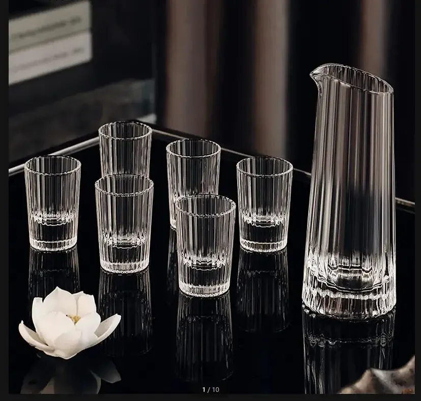 

Vertical Striped White Wine Glass Wine Dispenser Set Crystal Glass Wine Glass Set Shot Glass Wooden Pallets Metal Tray Wine Sets