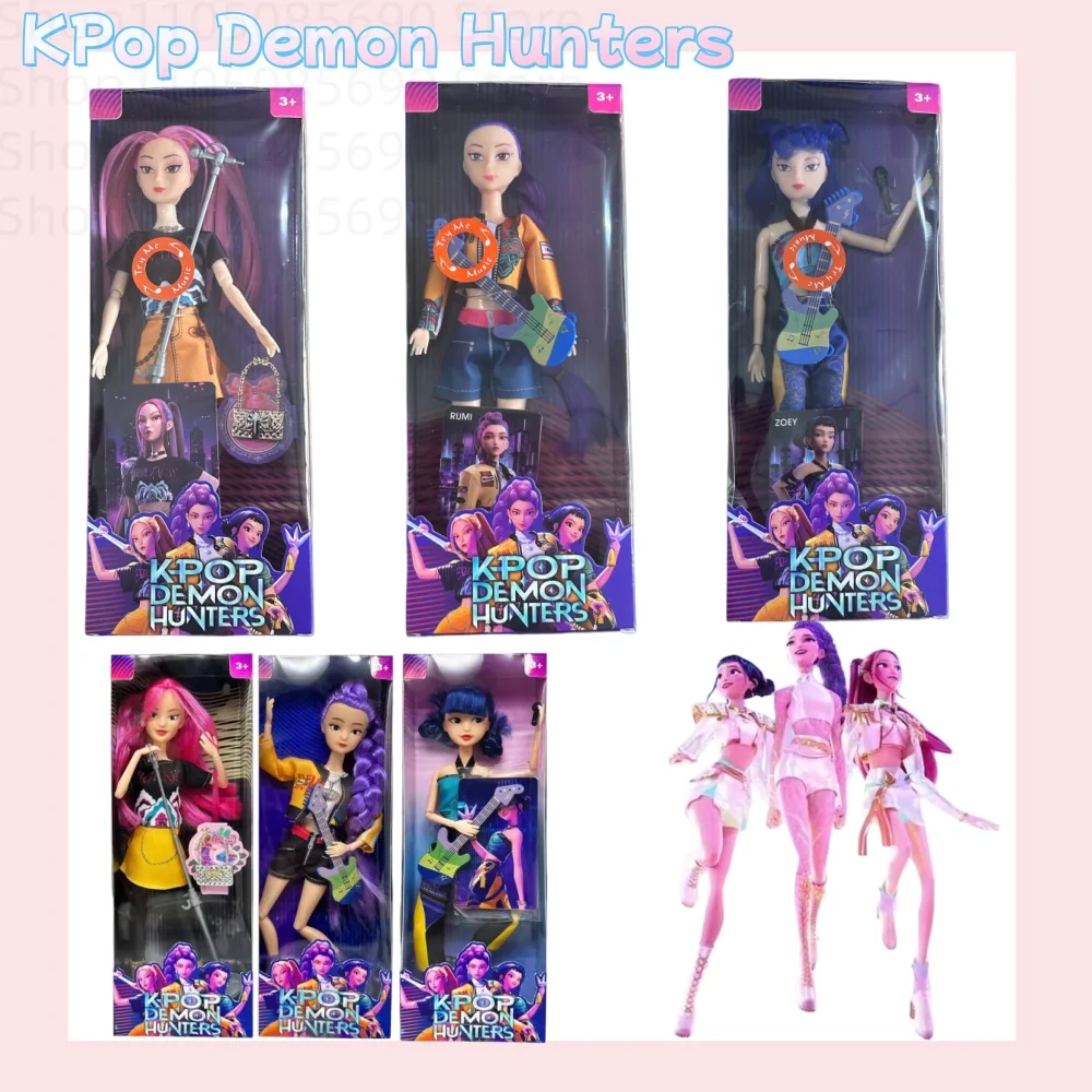 

New Music style Anime KPop Demon Hunters Doll Vinyl Toy Rumi Mira zoi Character vinyl mask figurine Birthday Gift Fan Club Gifts