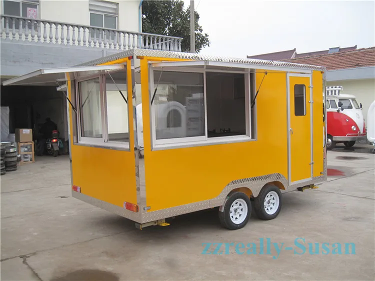 Antique food cart mobile food steamer cart kiosk van trailer for sale hotdog food cart