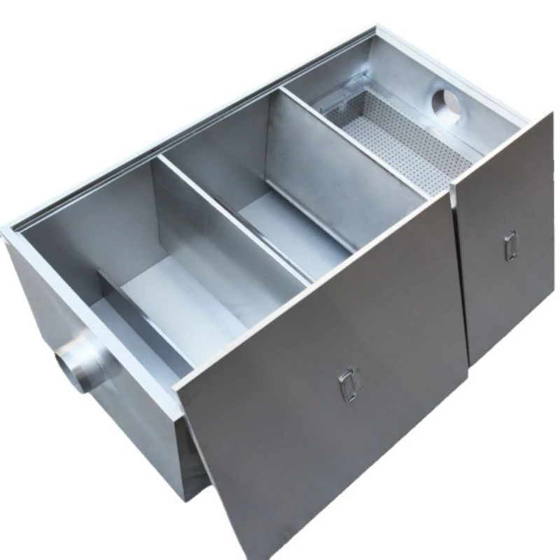 

High quality oil-water separator filter kitchen catering buried grease trap stainless steel sedimentation tank