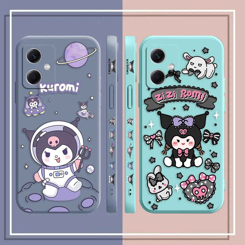 Cartoon Cute K-Kuromi Cat Phone Case For Redmi Note 12 11 11T 11R 11E 11S 10 9 9S 8 7 7S PRO PLUS 4G 5G Case Fundas Shell Capa