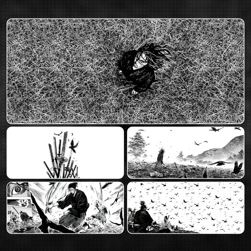 

Японский самурайский дизайн, модная крутая клавиатура, большой коврик для мыши | XXL FPS Коврик для игрового стола Водонепроницаемый нескользящий коврик для офиса в стиле аниме