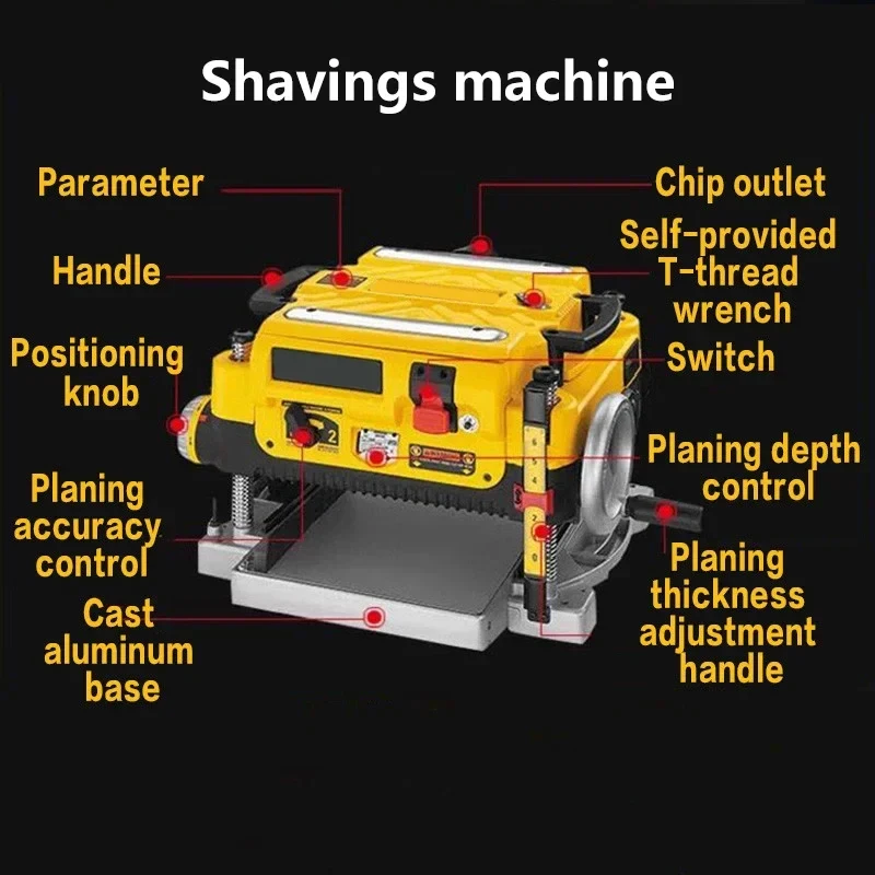 Wood Thickns Woodworking Imported Multifunctional Automatic Prsure Planer DW 6